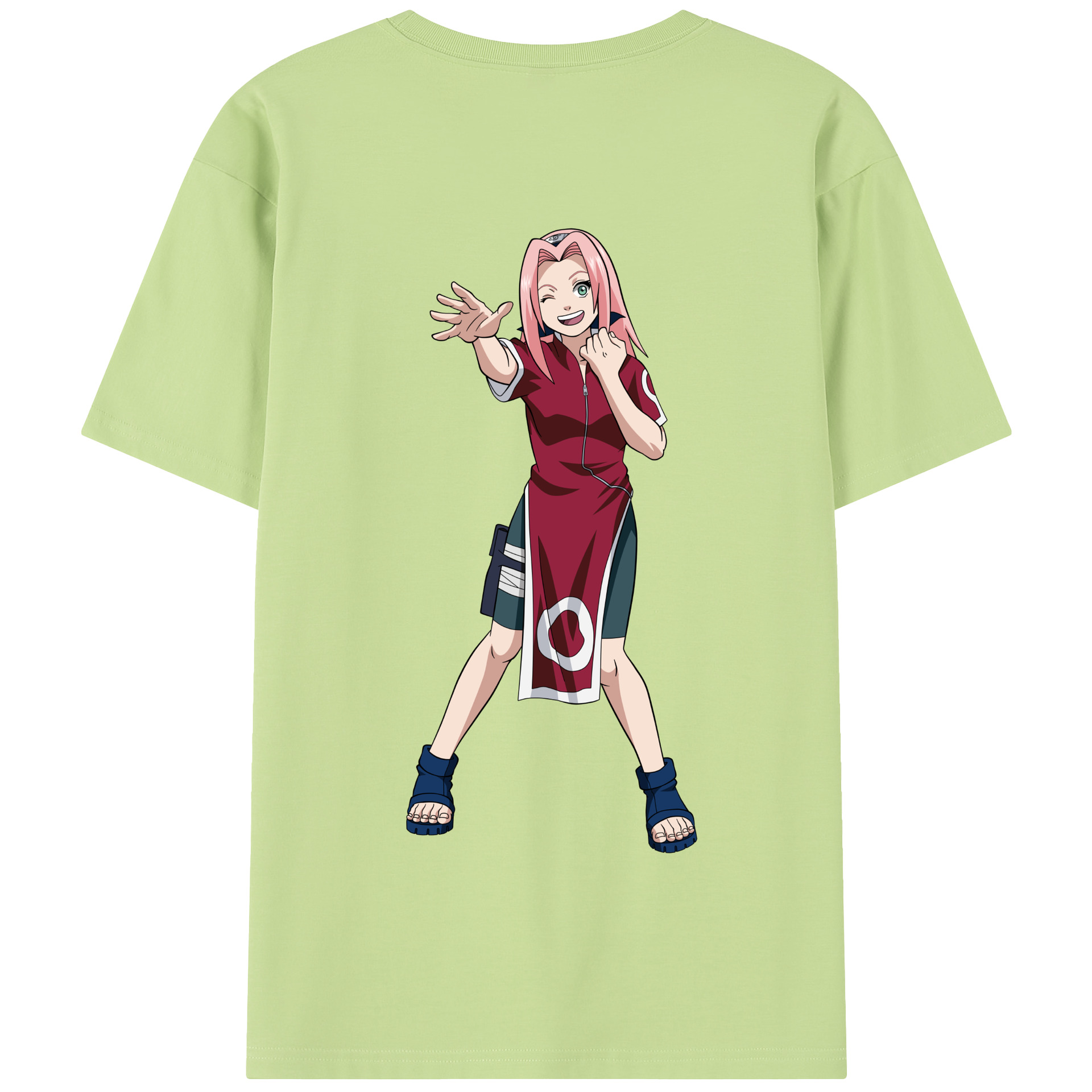 （画像用） NARUTO -ナルト- 春野サクラ Haruno Sakura 綿100％半袖Tシャツ（背面プリント）